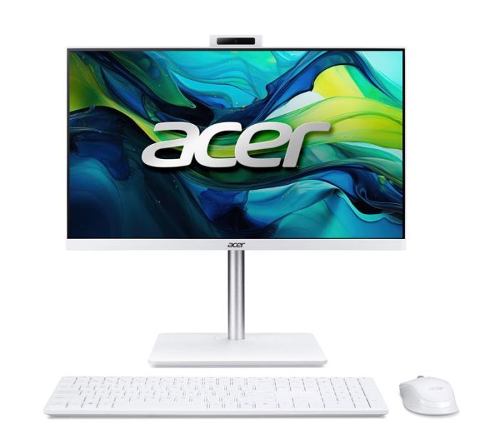 Комп'ютер персональний моноблок Acer Aspire C24A-GRPL 23.8" FHD, Intel 5-120U, 16GB, F512GB, UMA, WiFi, без ОС, білий
