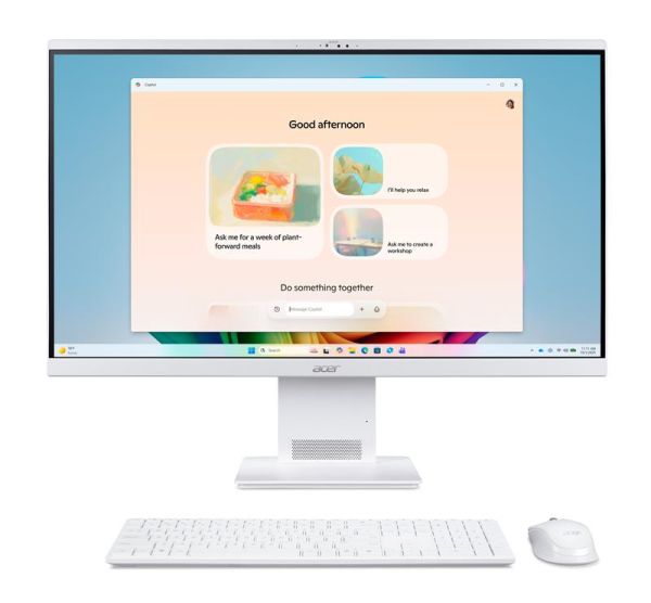 Комп'ютер персональний моноблок Acer Aspire S27B-UGMTL-U 27" FHD, Intel U5-115U, 16GB, F1TB, UMA, WiFi, кл+м, Lin, білий