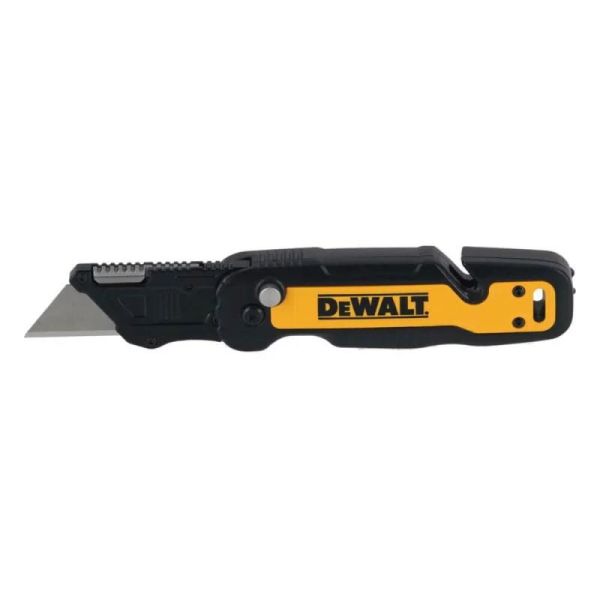 Ніж будівельний трапецієподібний складний DeWALT, з фіксованим лезом, корпус пластик, 82мм