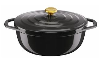 Каструля Tefal Air, з кришкою, 5.7л, алюміній, чорний