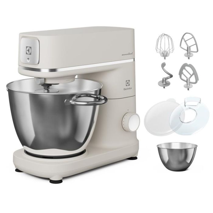 Кухонна машина Electrolux, 1200Вт, чаша-метал, корпус-метал, насадок-4, білий