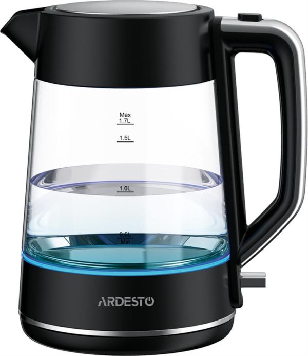 Електрочайник ARDESTO 1.7л, Otter, скло, чорний