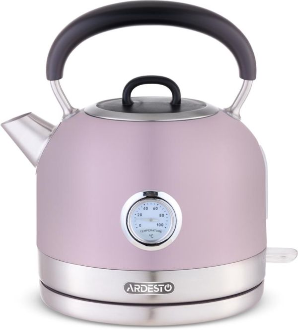 Електрочайник ARDESTO Lilac Dream, 1.7л, метал, мат, Otter, ліловий