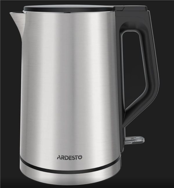 Електрочайник ARDESTO Steel Collection 1.5л, подвійні стінки, сріблястий