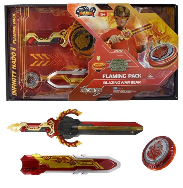 Дзиґа Infinity Nado VI Flaming Pack Палаючий Бойовий Ведмідь (Blazing War Bear)