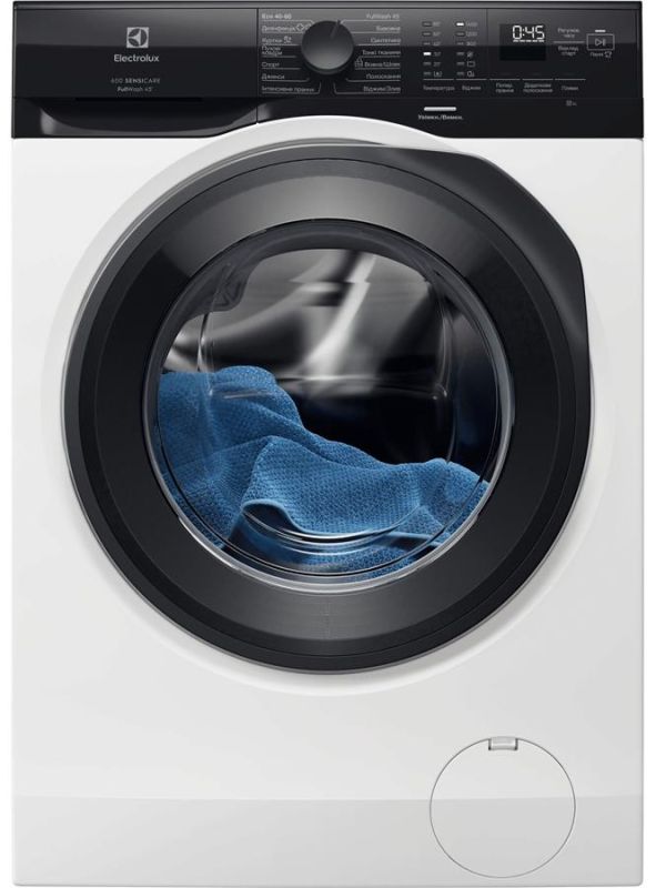 Пральна машина Electrolux фронтальна, 8кг, 1400, A, 58см, дисплей, пара, інвертор, білий