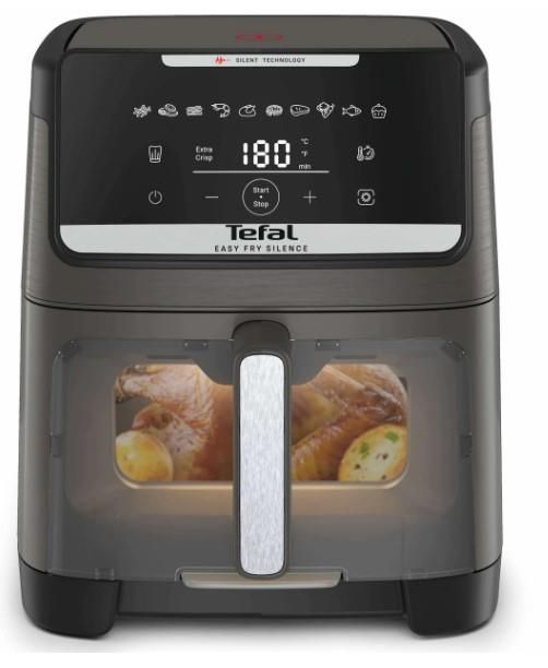 Мультипіч Tefal Easy Fry Silence XXL, 1800Вт, чаша-7, сенсорне керув., 10 програм, з віконцем, пластик, темно-сірий