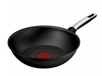 Сковорода ВОК Tefal Excellence Fusion,28см, алюміній, нержавіюча сталь, бакеліт, чорний