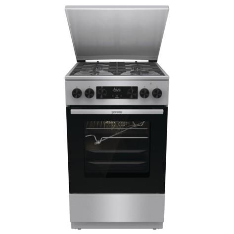 Плита Gorenje комбінована, 70л, 50x60см, метал. кришка, дисплей, чавун, нерж