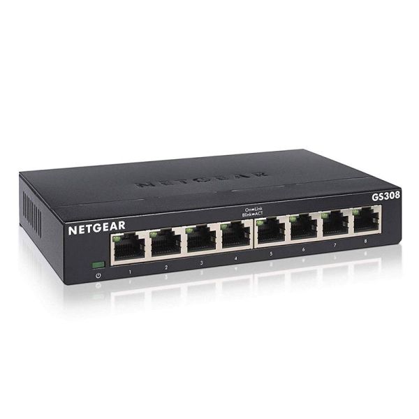 Комутатор NETGEAR GS308 8xGE, Некерований