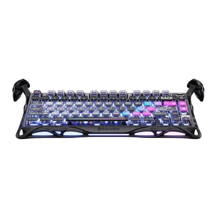 Клавіатура механічна GravaStar Mercury K1 Pro 80keys, GravaStar x Kailh Speedy Mint, BT/WL/USB, cyberpunk