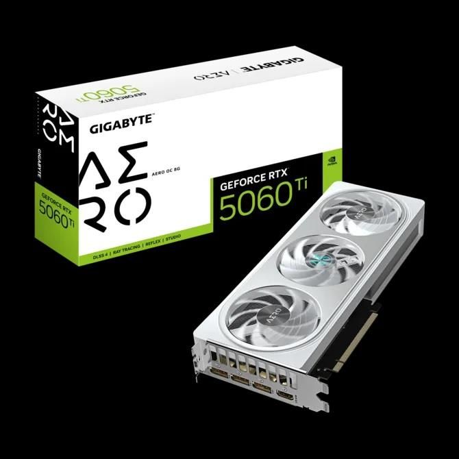 Відеокарта GIGABYTE GeForce RTX 5060 Ti 8GB GDDR7 AERO OC срібний