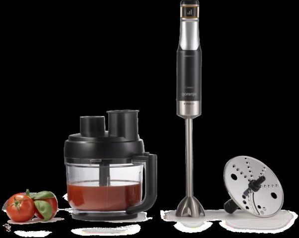 Блендер Gorenje заглибний 1500Вт, 3в1, чаша-2,2л, подрібнювач, шинковка, чорний