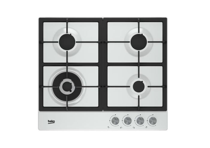 Варильна поверхня Beko газова, 60см, чавун, білий