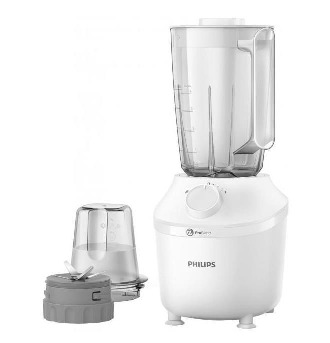 Блендер Philips стаціонарний 3000 series 450Вт, чаша-1900мл, чопер, імпульсний режим, білий