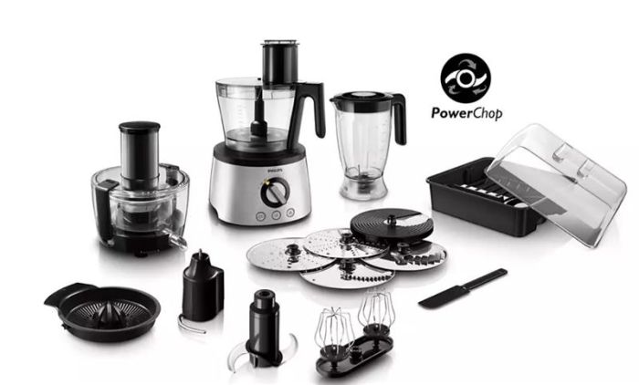 Кухонна машина Philips Avance Collection 1300Вт, чаша-пластик, корпус-метал, насадок-12, метал-чорний