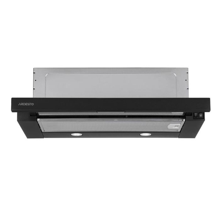 Витяжка ARDESTO телескопічна HT-F700MBL, 60см, 450м3ч, метал, 2х1Вт LED, кнопкове, чорний