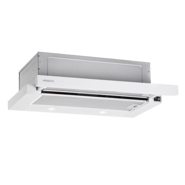 Витяжка ARDESTO телескопічна HT-F700MW, 60см, 450м3ч, метал, 2х1Вт LED, кнопкове, білий
