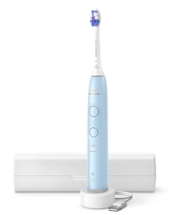 Щітка зубна електр. Philips, Sonicare 6100 Series, 62т. колив/хв, насадок-1, футляр, блакитний