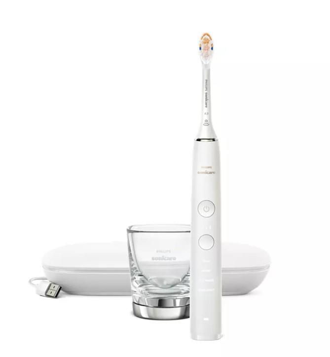 Щітка зубна електр. Philips, Sonicare DiamondClean 9000 Series, 62т. колив/хв, насадок-1, футляр, Bluetooth, білий