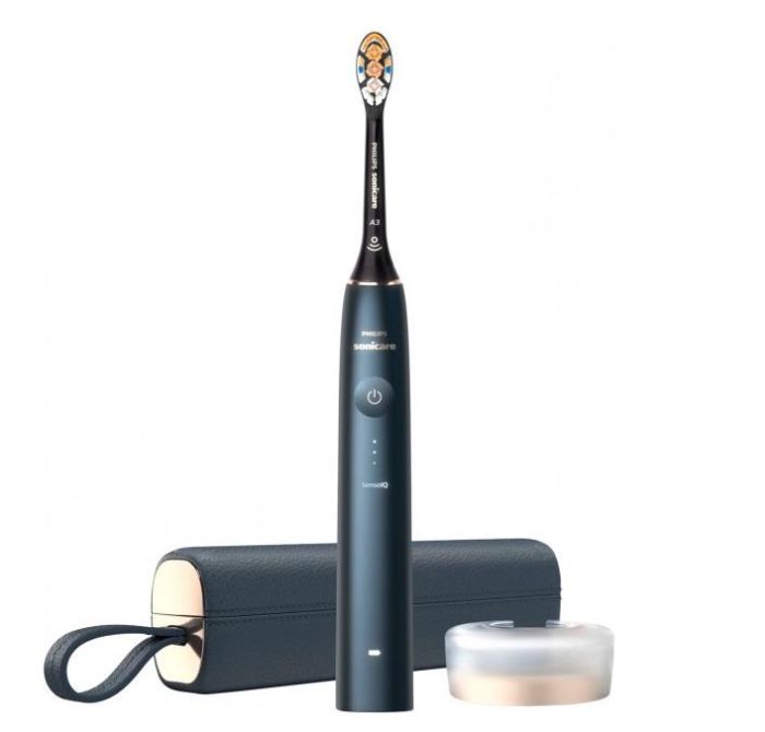 Щітка зубна електр. Philips, Sonicare DiamondClean Prestige 9900, 62т. колив/хв, насадок-1, SenseIQ, зарядний чохол, чорний