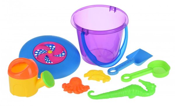 Набір для гри з піском Same Toy з Літаючою тарілкою 8ел, фіолетовий