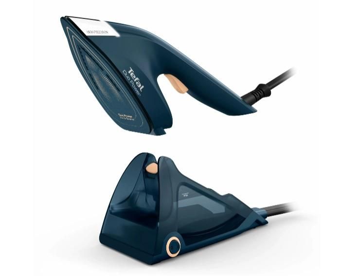 Відпарювач Tefal компактний Duo Power 2в1, 1700Вт, 400мл, паровий удар -180гр, постійна пара - 25гр, керам. підошва, синій