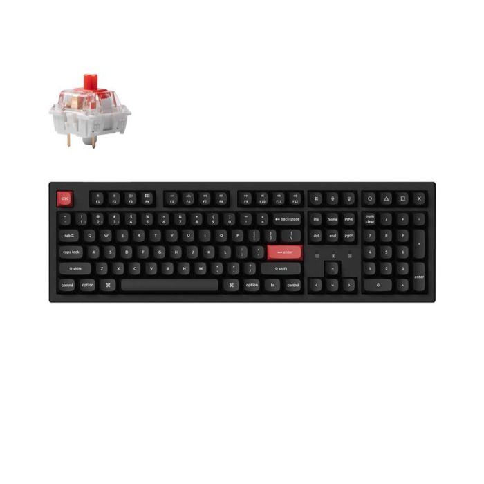 Клавіатура механічна Keychron K10 PRO 100Key, K pro Banana, WL/BT/USB-A, QMK, EN/UKR, RGB, чорний
