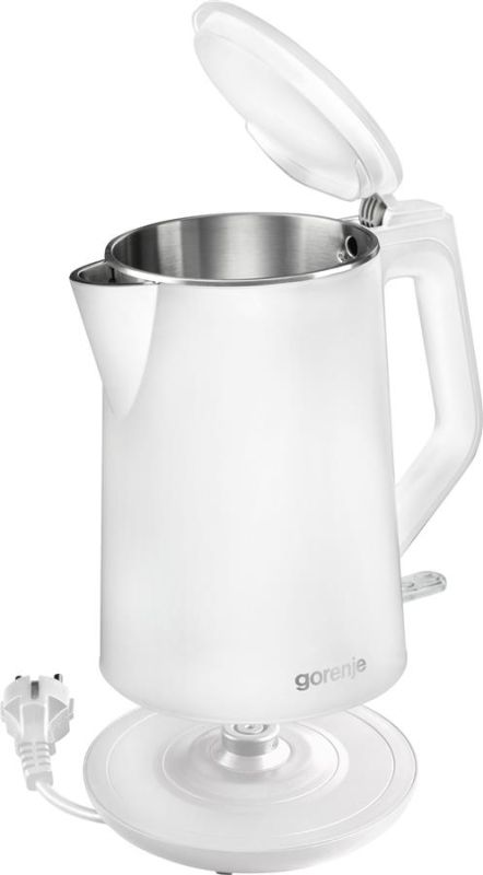Електрочайник Gorenje 1.5л, пластик, білий матовий