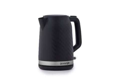 Електрочайник Gorenje 1.7л, Strix контроль, чорний матовий