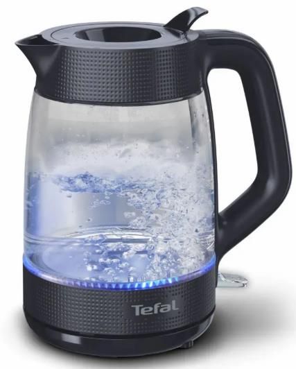 Електрочайник Tefal Morning Glass Kettle, 1.7л, скло, з підсвіткою, чорний