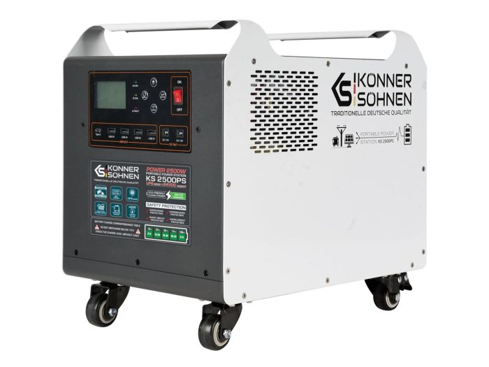 Портативна електростанція Konner&Sohnen KS 2500PS, 2500Вт, 2560 Вт/год, LifePo4, UPS, 31кг