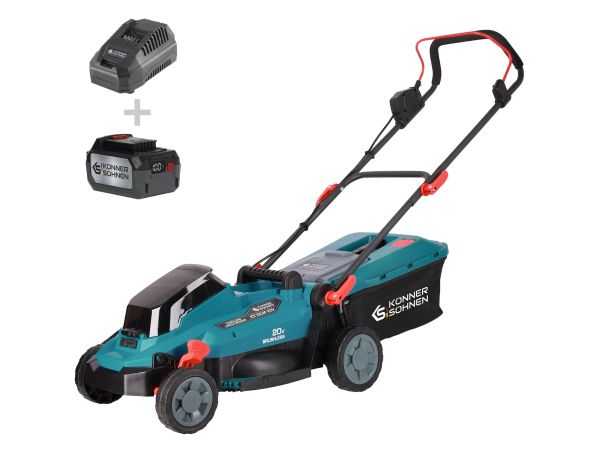 Газонокосарка акумуляторна Konner&Sohnen KS 33LM-20V 20В акб 1х4А·год 33см 30л 25-75мм 14кг