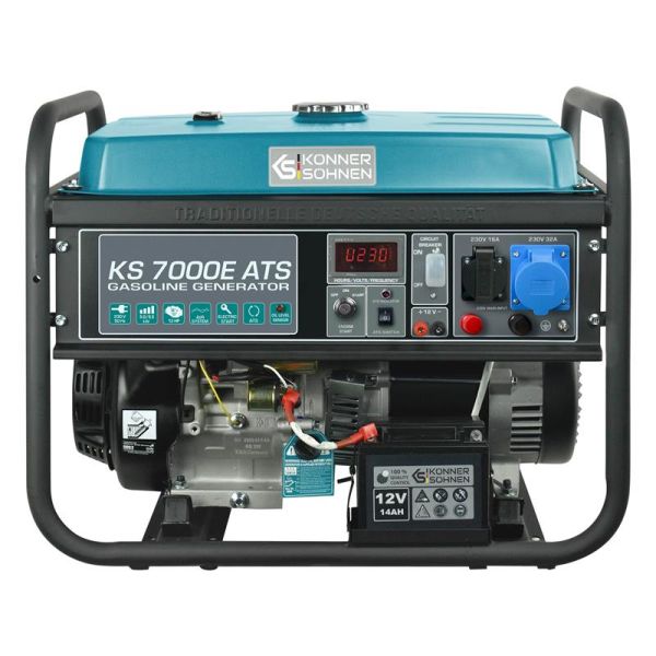 Генератор бензиновий Konner&Sohnen KS 7000E ATS, 230В, 5.5кВт, АВР(ATS), електростартер, 76.8кг