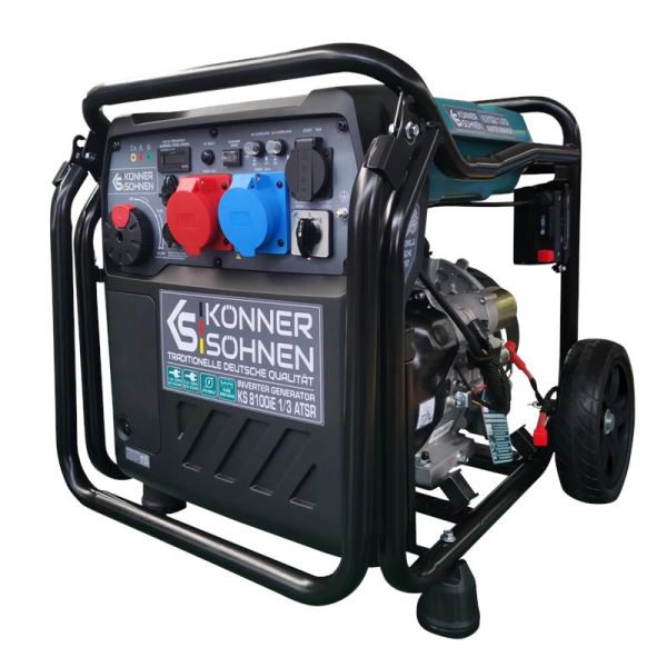 Генератор інверторний бензиновий Konner&Sohnen KS 8100iE 1/3 ATSR 230/400В 8/8.5кВт АВР(ATS) електростартер 68кг