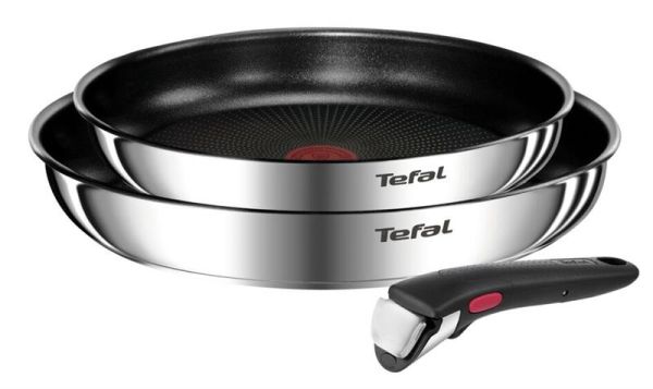 Набір посуду Tefal Ingenio Emotion, змінна ручка, 3предмети, нержавіюча сталь, бакеліт
