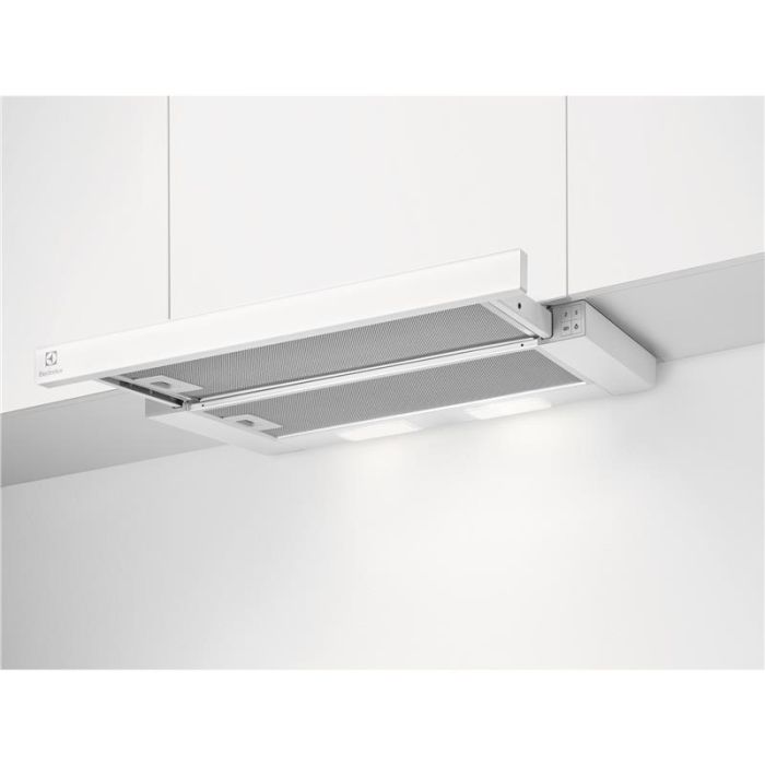 Витяжка Electrolux телескопічна, 59см, 410м.куб/год., білий