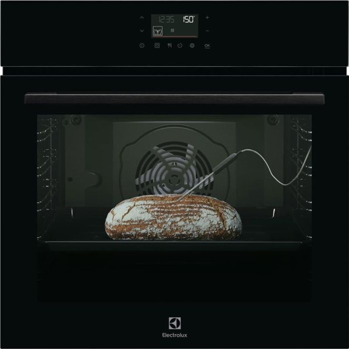 Духова шафа Electrolux електрична, 72л, A++, пара, дисплей, конвекція, піроліз, телескопічні напрямні, чорний
