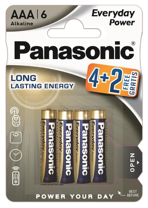 Батарейка Panasonic Everyday Power лужна AАA блістер, 6 шт.
