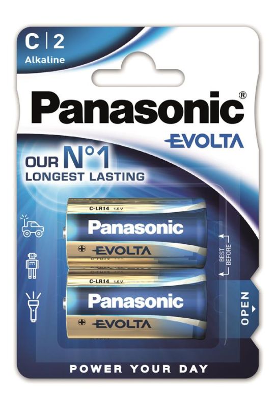 Батарейка Panasonic Evolta лужна C(LR14) блістер, 2 шт.