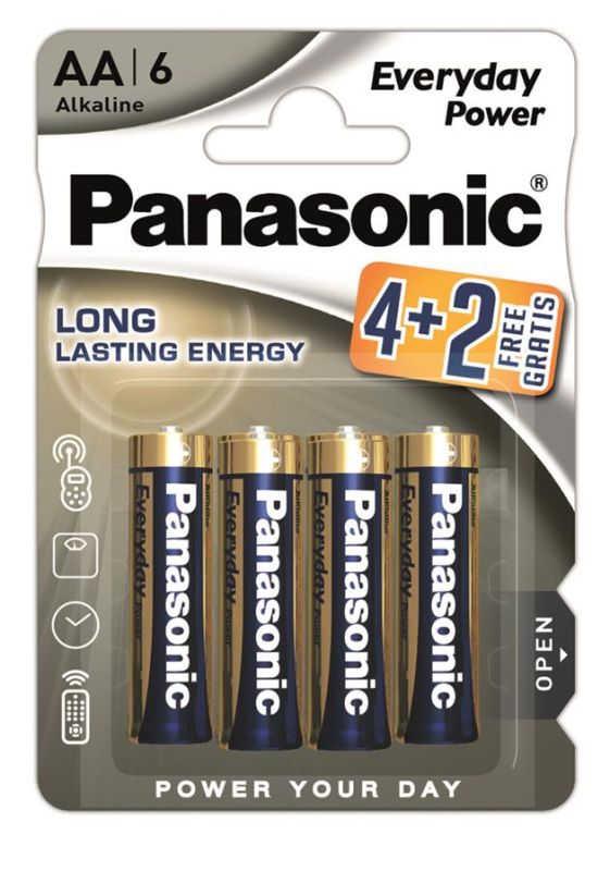 Батарейка Panasonic Everyday Power лужна AA блістер, 6 шт.