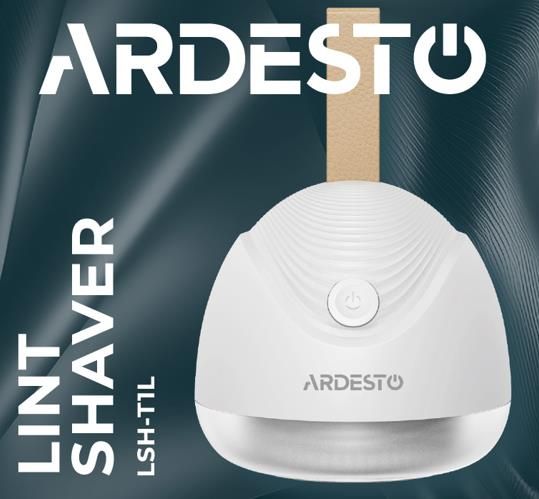 Машинка для видалення катишків ARDESTO, 7200 обертів на хв, велика площа лез, 90 хв. роботи на одному заряді, підсвітка, USB-C > USB-A, білий