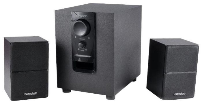Акустична система MICROLAB M-106 2.1, 10W, mini-jack, чорний
