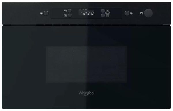 Мікрохвильова піч Whirlpool вбудована, 22л, електронне упр., 750Вт, дисплей, чорний