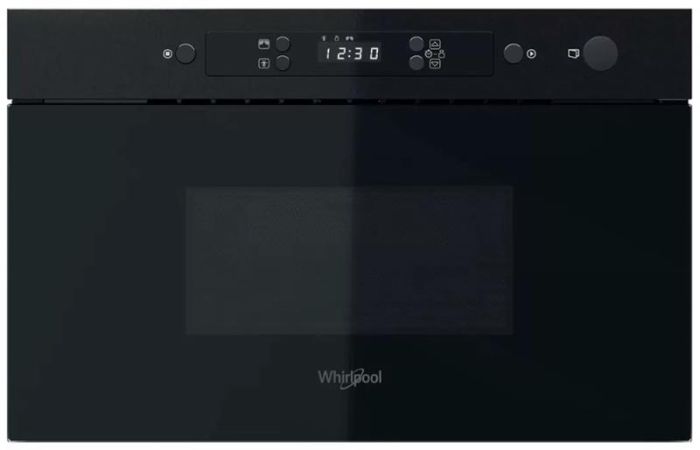 Мікрохвильова піч Whirlpool вбудована, 22л, електронне упр., 750Вт, дисплей, чорний