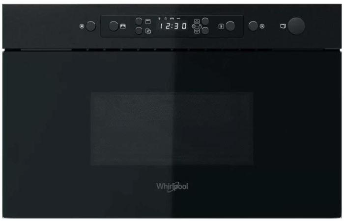 Мікрохвильова піч Whirlpool вбудована, 22л, електронне упр., 750Вт, гриль, дисплей, чорний