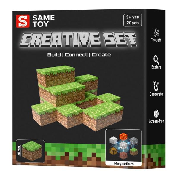 Конструктор магнітний Same Toy Creative Set Grass 20ел