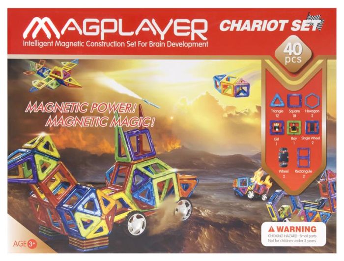 Конструктор Magplayer магнітний набір 40ел