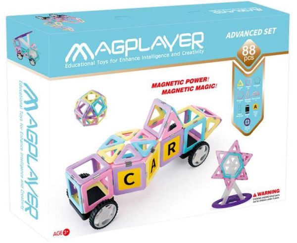 Конструктор Magplayer магнітний набір 88ел