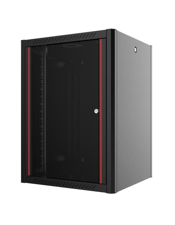 Шафа MIRSAN 19", 12U, WTN, 600x600 мм, максимально 100 кг, чорна